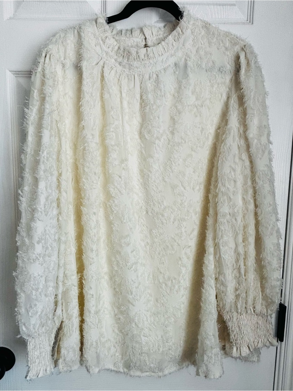 Jodifl Textured Ivory Blouse – NWT- Size 1XL